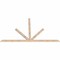 Ekena Millwork Saratoga Smooth Timber Gable Bracket, Douglas Fir, 96"W x 56"H x 1 1/2"D x 3 1/2"F, 14/12 Pitch GBW096X56X0204SAR00SDF - alternate 2